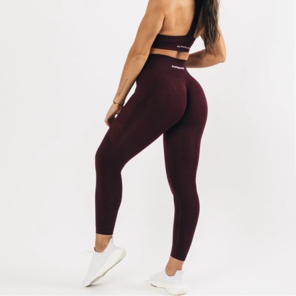 Alphalete Amplify Legging - Color: Amplify Legging - Black Cherry, Size: Small